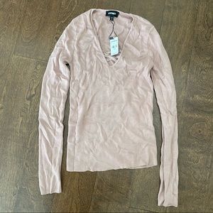 NWT. Express V Neck Sweater Mauve.
